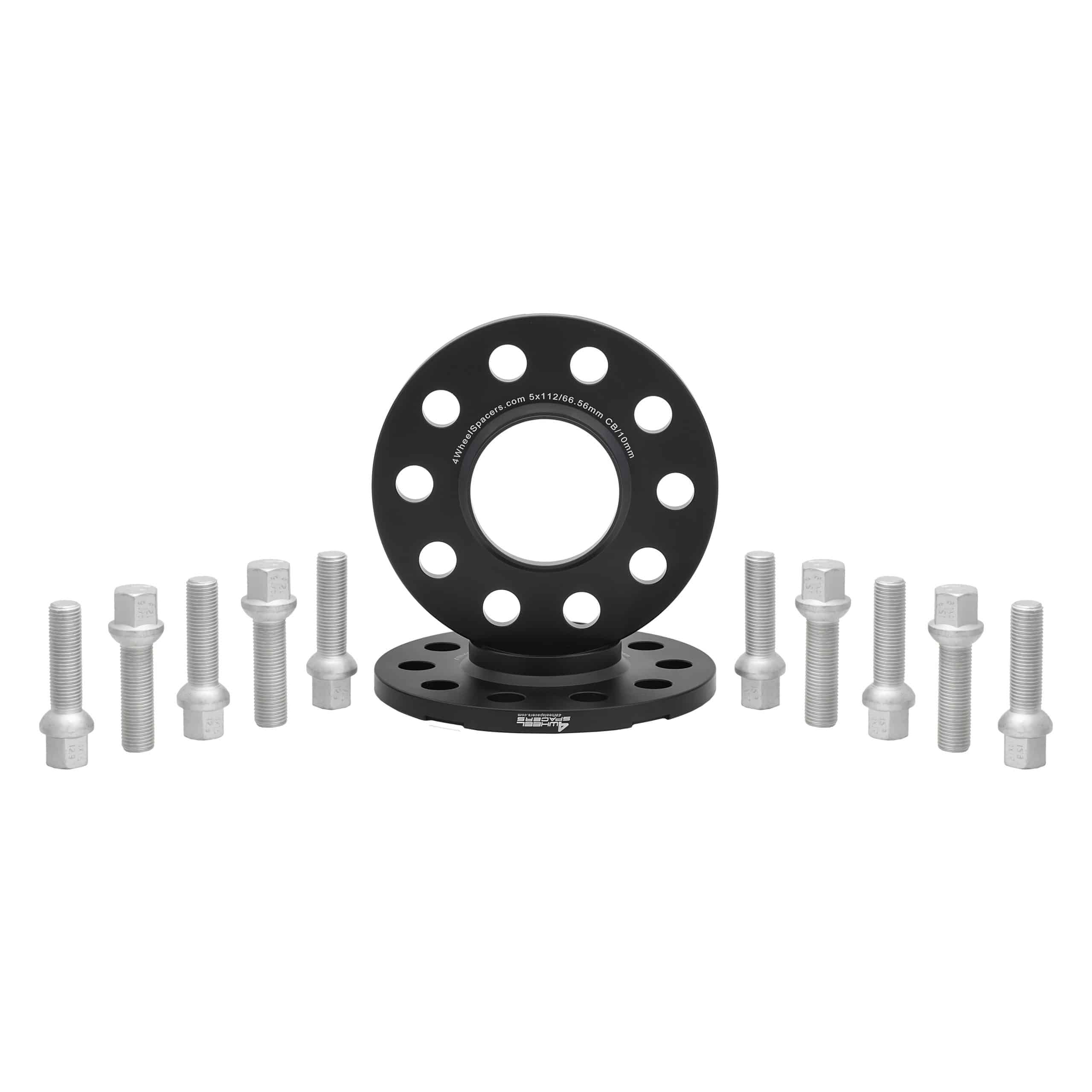 Audi 10mm Hub-Centric Wheel Spacers With Ball Seat Bolt Kit