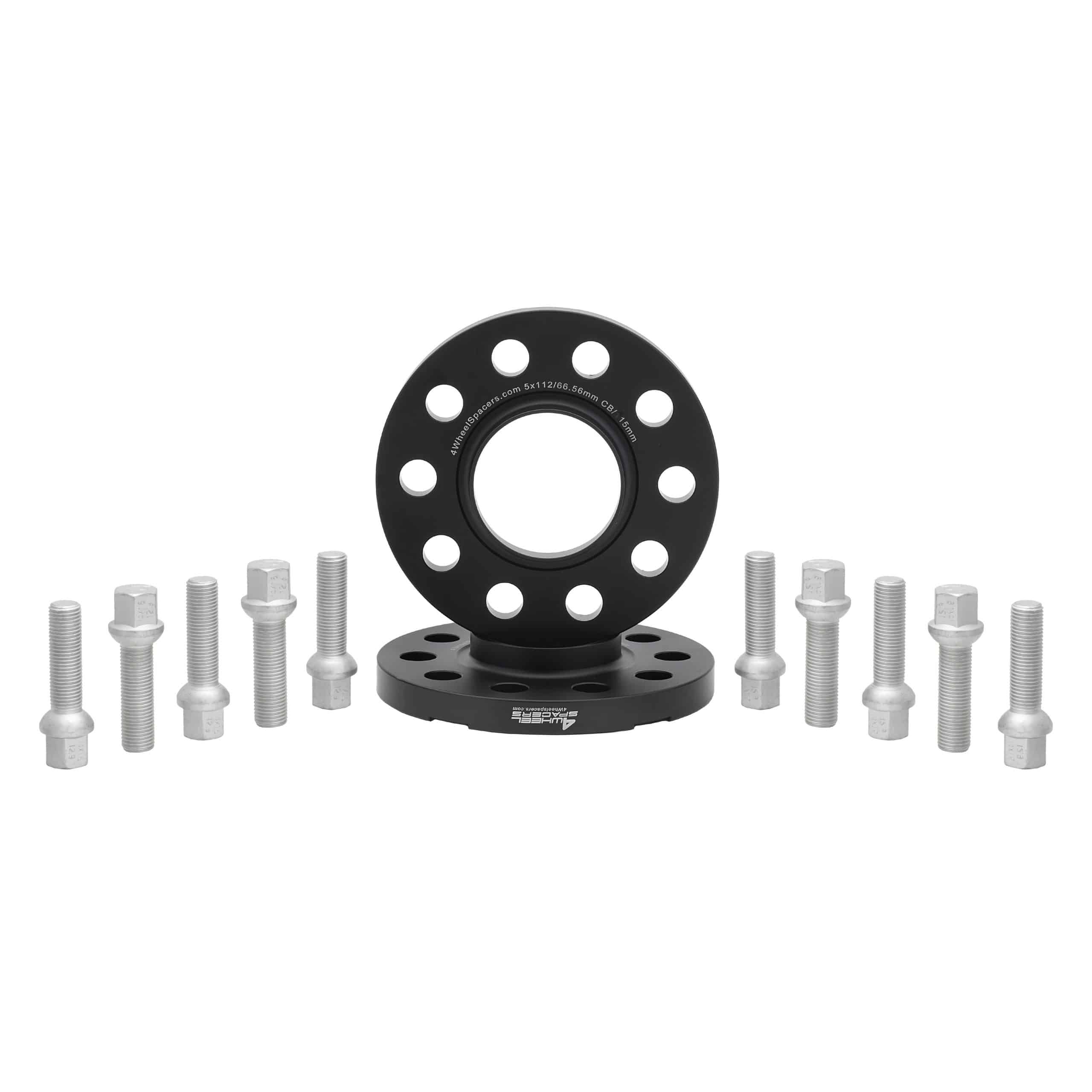 Audi 15mm Hub-Centric Wheel Spacers With Ball Seat Bolt Kit, 4WheelSpacers.com