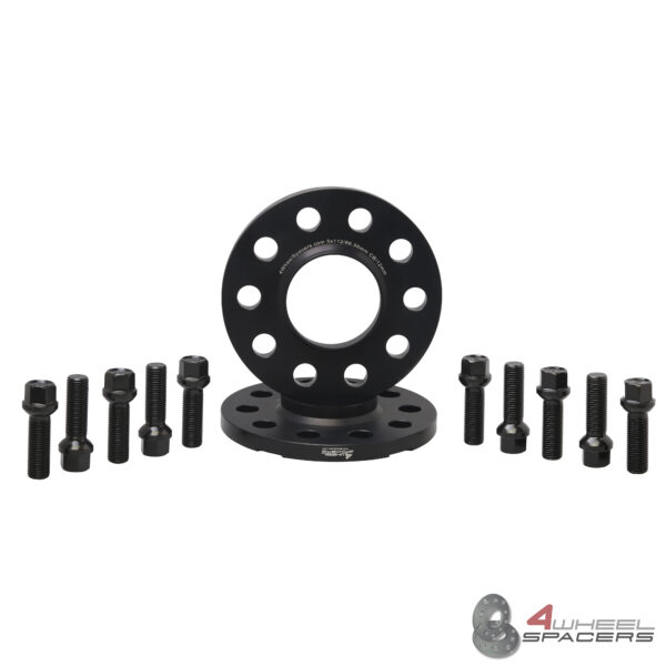 Audi 12mm Hub-Centric Wheel Spacers With Ball Seat Bolt Kit